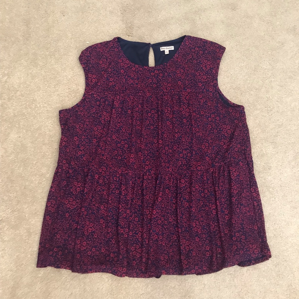XL tiered sleeveless blouse